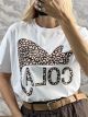 Leopard Cotton T-Shirt-5190/White