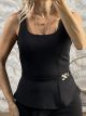 San-Elastic Crep Top-6301/Black