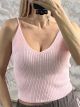 OpenBack Knitted Top/Pink