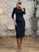 GLOW Openback Dress/Black