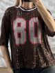 Sar-Sequinned Number Top-27969/Chocolat