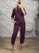 San-Stripes Button Suit-26209/Burgundy