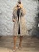 Long Soft Fur Coat Sizes-21841/Mocca