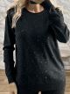 Zoz-Glitter Soft Sweater-1387/Black