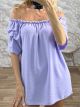 Ruched Sleeves Top/Lila