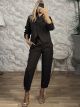 San-Stripes Button Suit-26209/Chocolat