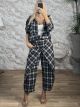 Lil-Crossover Front Pants Set-19195/Navy Blue