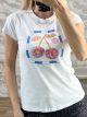 Multicolor Cherries Cotton T-Shirt-5256/White