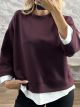 Lil-WhiteLayer Sweatshirt-69864/Burgundy