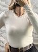 The-Soft Knitted Top-1218/Ecru