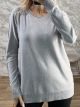 Zoz-Glitter Soft Sweater-1387/Light Grey