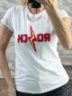 Rock Lightning Cotton T-Shirt/White
