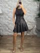 The-Leather Closs Mini Dress-49994/Chocolat