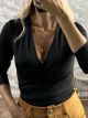 The-Wrap Lycra Top-50201/Black