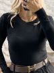 The-Soft Knitted Top-1218/Black