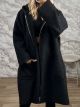 The-Oversized Hooded Cardigan-93290/Black