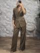 Zoz-Velvet Suit-3366160/Beige