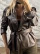 Faux Leather Jacket-11070/Chocolat