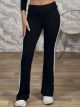 Τhe-Ribbed Cabbana Pants-12447/Black