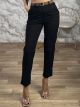 Lil-Viscose Elastic Belt Pants-2037/Black