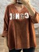 Lil-Velvet Leo Letters Sweatshirt-19451/Ecai