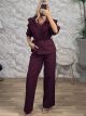The-Military Pants Set-14435/Burgundy