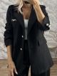The-GoldButtons Min Blazer-25380/Black