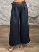 Lil-Highwaist Belt Pants-30882/Blue