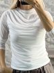 The-Tulle C-ThroughSleeves Top-5251/White