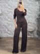 The-Top&Pants Elastic Set-3540/Chocolat