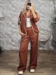 Leopard Stripes Track Top Set-60270/Ecai
