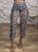 Summer Beach Animal Pants-5888/Zebra