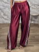 The-Satin ThreeStripes Pants-51888/Burgundy
