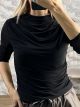 The-Tulle C-ThroughSleeves Top-5251/Black