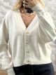 Golden Buttons Cardigan-14612/Vanilla