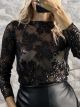 Zoz-Floral Sequinned Top-1759950/Black