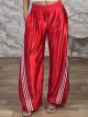 The-Satin ThreeStripes Pants-51888/Red