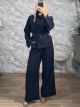 Sar-Military Soft Velvet Set-26238/Navy Blue