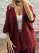 Lil-Soft Knitted Cardigan/Burgundy