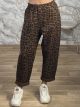 Vat-Viscose Animal Pants-9869/Chocolat
