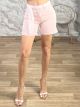 Lace Belt Shorts-3561/Pink