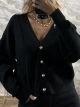 Golden Buttons Cardigan-14612/Black