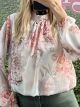 Floral Muslin Mock Neck Top/Coral