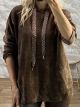 Velvet Cords Sweatshirt-91084/Chocolat