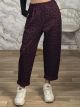 Vat-Viscose Animal Pants-9869/Burgundy