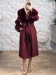 Spi-Long Coat Fur/Burgundy