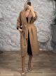 The-Leopard Lining Coat-11883/Camel