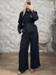 Sar-Military Soft Velvet Set-26238/Black