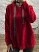 Velvet Cords Sweatshirt-91084/Red