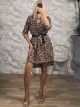 Mini Tunic Belt Dress-ANIMAL/Dark Leo